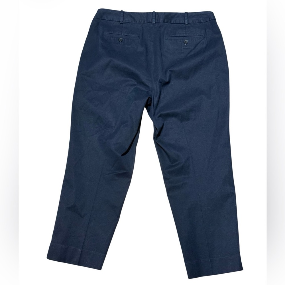 Talbots Navy Capri Pants Size 12 Stretch Classic Cropped Career - Picture 2 of 2